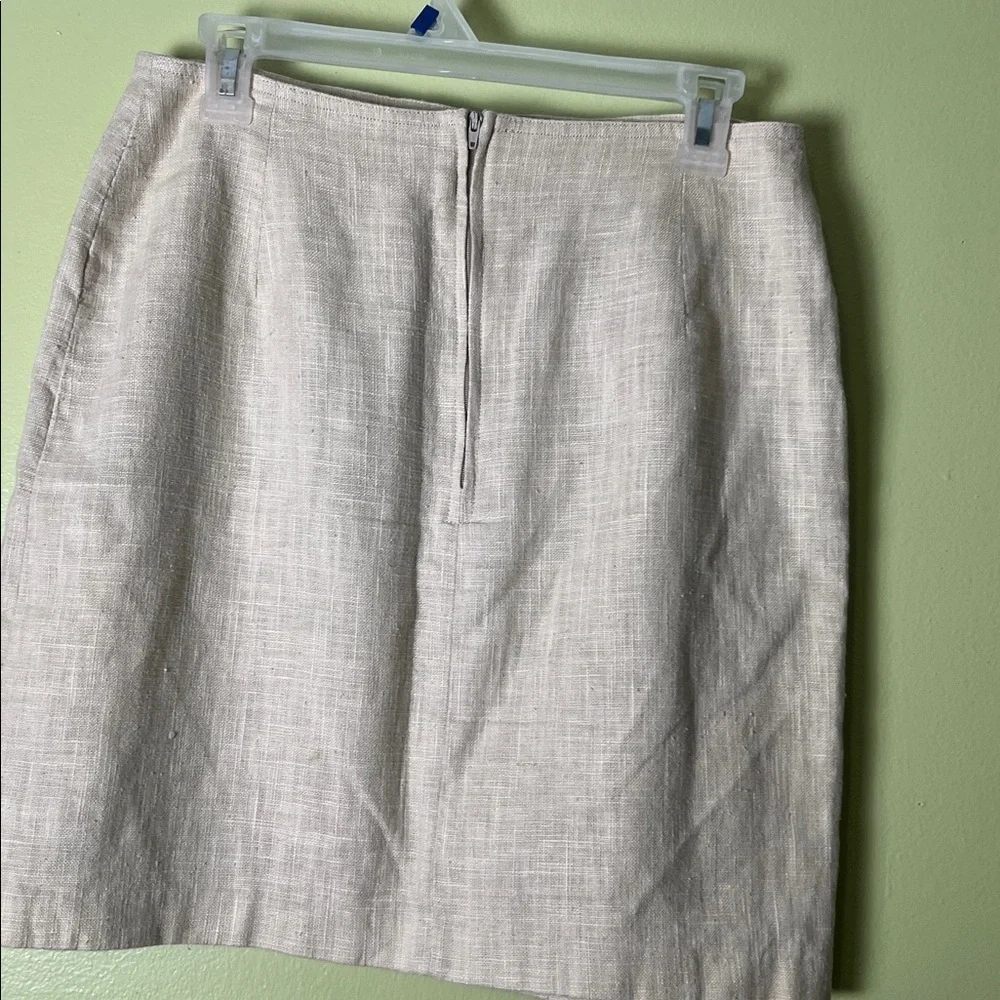 Brandon Thomas Cream Pencil Skirt